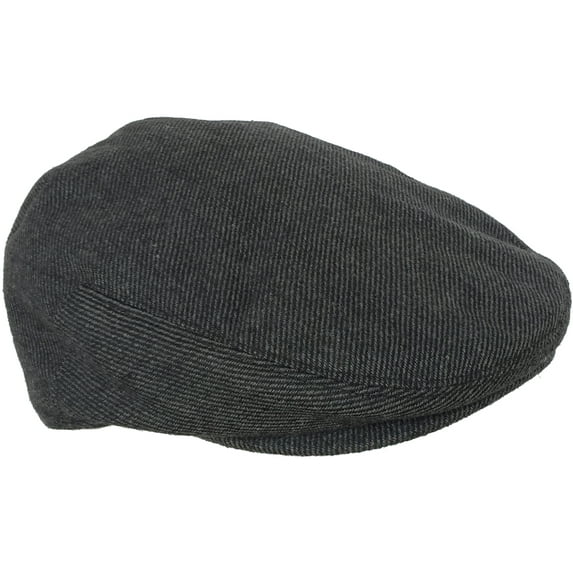 Wool Blend Tweed Winter Ivy Scally Cap (X-Large, Black & Grey)