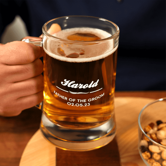 Custom Beer Mugs Set of 2 – 16 oz Personalized Soda Lime Glasses with UV Print