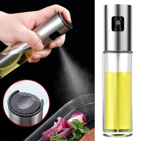 Boreal Craft 304 Stainless Steel Oil Spray Bottle Pressed Spray Household Kitchen Cooking Oil Vinegar Barbecue Leakproof Glass Oil Spray Can 100ml Rooster Syrup Cruet Bottle Glass Glass Swing Top