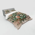 thumbnail image 2 of Ambesonne Floral Eucalyptus Bedding Set 4 Pcs, Boho Wild Abloom, King, Pale Rose Laurel Green, 2 of 2