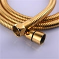 thumbnail image 2 of Gold Bright 1.5M Extra Long Shower Hose for Handheld Shower Head Stainless Steel Pipe Brass, 2 of 5