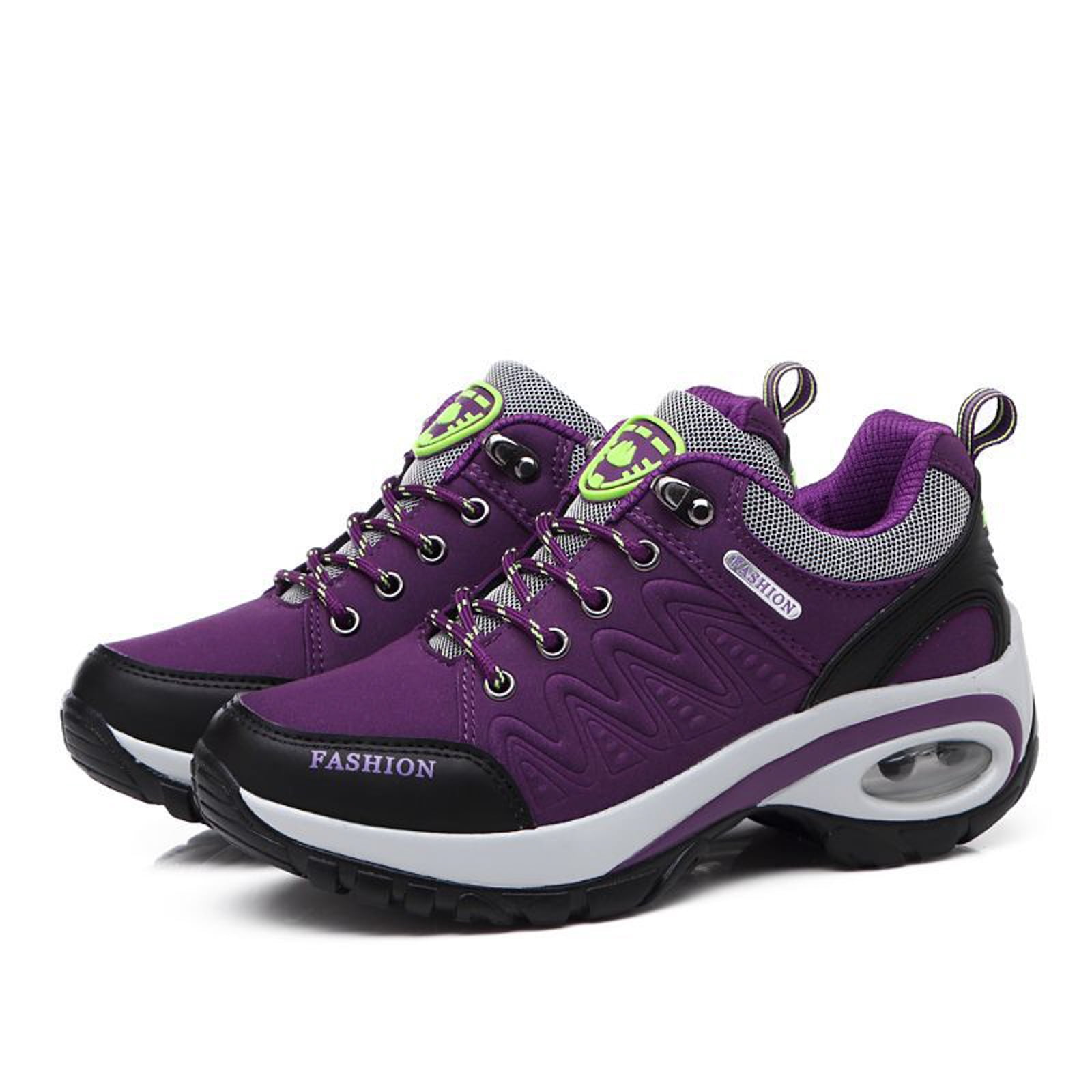 Dakaela Women's Waterproof Hiking Boots Outdoor Trekking Camping Shoes Arch Support Cushion Sneakers