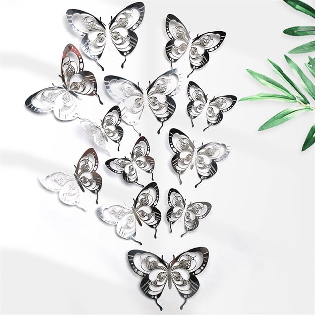 Stickers and Decals Aqestyerly 3D Color Stereo Butterfly Personality Creative Living Room Bedroom Wall Stickers
