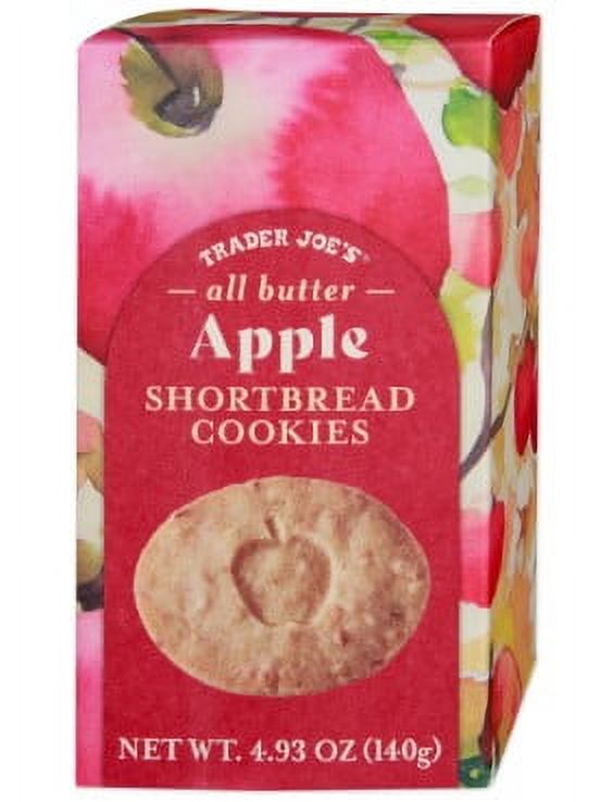 Trader Joe's Apple Shortbread Cookies - all butter - 4.93 oz  x 2 packs