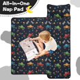 thumbnail image 4 of Monster Cartoon Truck Black Pattern Teens Toddler Nap Mat with Pillow, Sleeping Mat Bag for Preschool Daycare 60"x20", 4 of 6