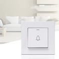 thumbnail image 3 of Abs Plastic Panel Home Door Bell Wall Push Button Doorbell Switch White, 3 of 6