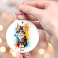 thumbnail image 4 of Personalized Longhair Cat Christmas Ornament, Customized Ornament with Cat Name, Christmas Ornament, Gift for Mother's day, Father's day, Christmas, Birthday, Gift for Cat Lover, 4 of 5