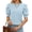 Light Blue, variant on Women Puff Sleeve Sweater Half High Collar Pullover Loose Fit Elegant Commuter Top Solid Color S XL