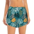 thumbnail image 2 of Fotbe Tropical Leaves Womens High Waist Running Shorts Athletic Workout Quick Dry Shorts for Women with Pockets Gym Yoga Summer Shorts-X-Large, 2 of 9