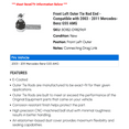 thumbnail image 2 of Front Left Outer Tie Rod End - Compatible with 2003 - 2011 Mercedes-Benz G55 AMG 2004 2005 2006 2007 2008 2009 2010, 2 of 2