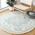 thumbnail image 2 of SAFAVIEH Micro-Loop William Medallion Area Rug, Ivory/Blue, 5' x 5' Round, 2 of 8