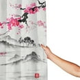 thumbnail image 5 of Sonernt Cherry Blossom Shower Curtain,Asian Japanese Style Pink Flower Bathroom Shower Curtain Watercolor Shower Curtain Polyester,with 12 Hooks,72x72 Inch, 5 of 7