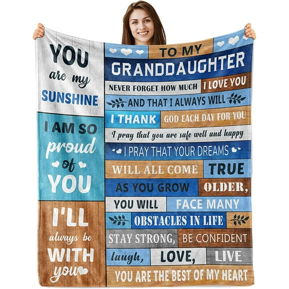 Gifts for Granddaughter,Granddaughter Gifts from Grandma Grandpa,to My Granddaughter Blanket 60”x50”,Granddaughter Gifts from Grandparents Grandmother for Birthday Graduation Christmas