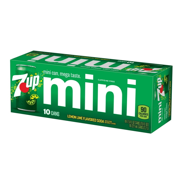 7UP Caffeine Free Lemon Lime Soda Pop 7.5 fl oz 10 Pack Cans
