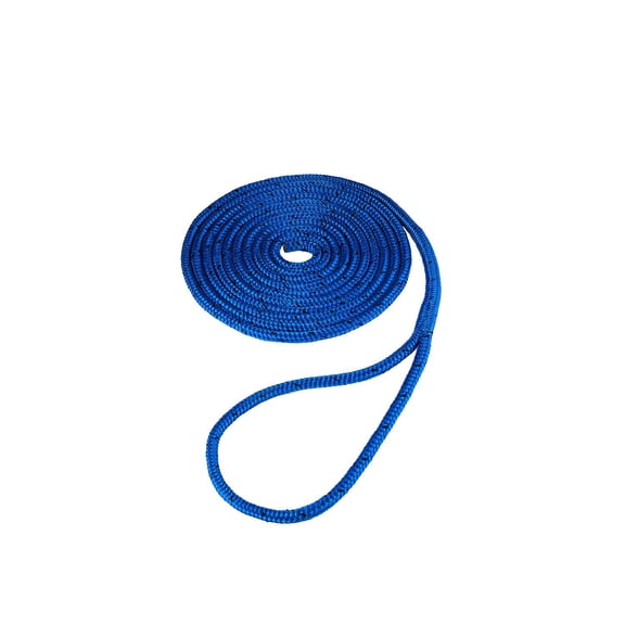 Attwood Marine-Grade Blue Braided Dock Line, 15ft x 3/8in