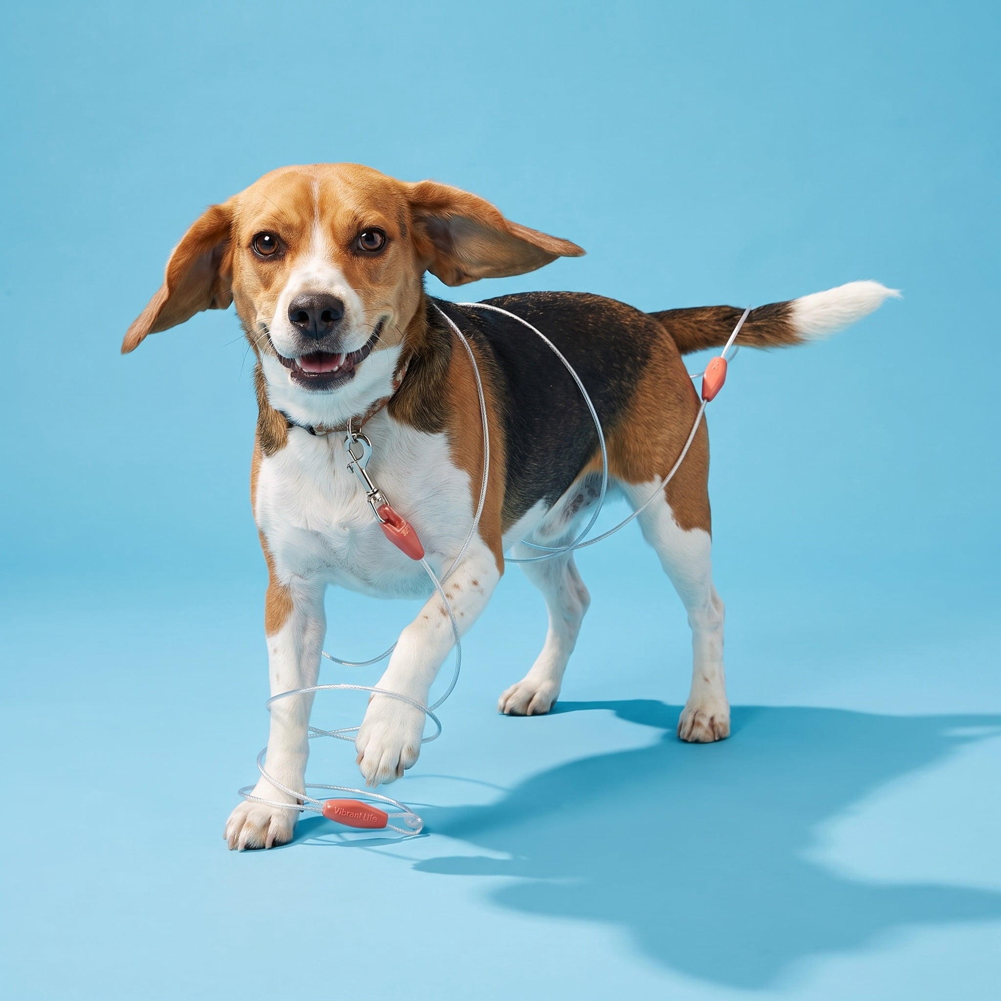 (3 pack) Vibrant Life Reflective Vinyl-Covered Tie-Out Cable for Dogs, S, 25'