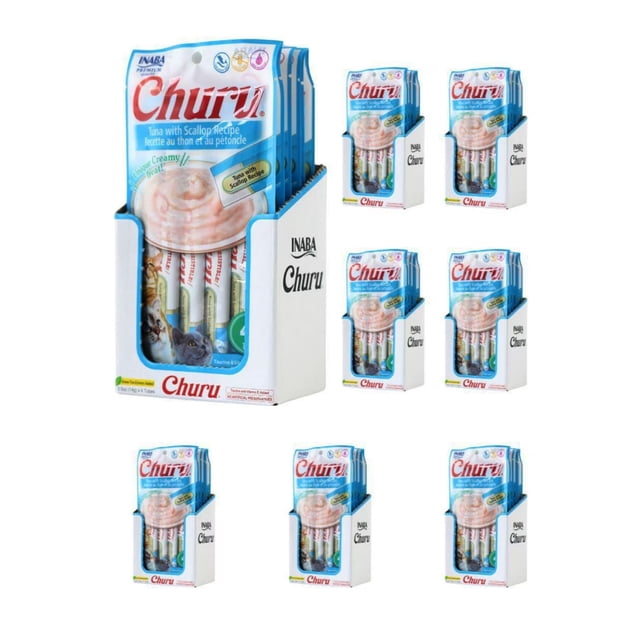 Caja con 192 Churu Atún con Vieira de 14 g (48 Sobres)