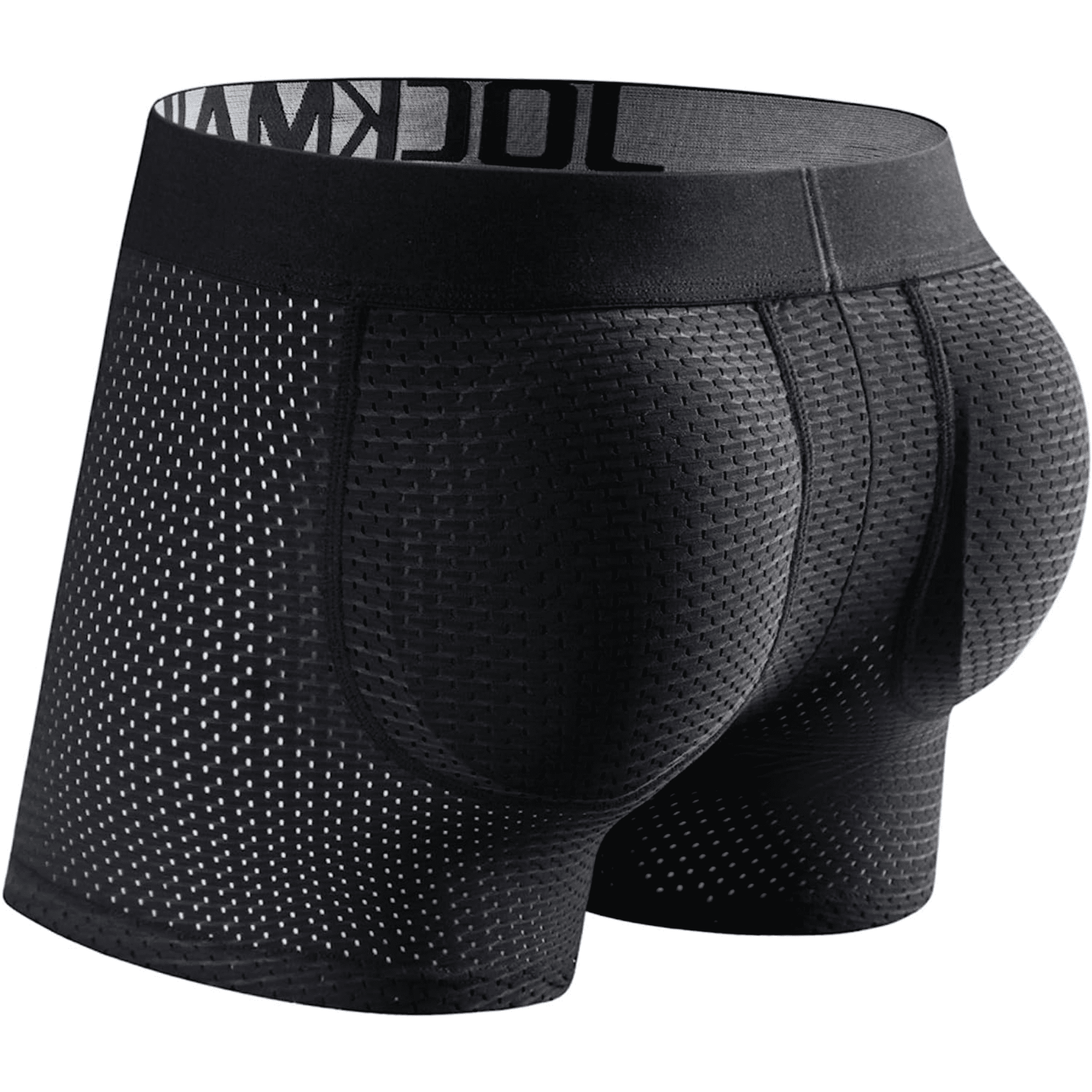 TESOON Mesh Mens Underwear Padded Short Removable Pad Front and Back