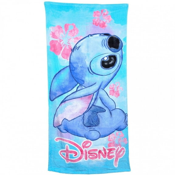 Disney Lilo and Stitch Beach Towel, Blue & Pink