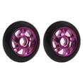 thumbnail image 1 of Eigraketly Ruedas de patinete de 2 piezas, 100mm, aluminio, 5 radios, bujes de monopatín, rodillo, piezas deportivas portátiles para exteriores, patinar Rosa roja Eigraketly OD021911-04, 1 of 6