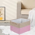 thumbnail image 5 of Unique Bargains Fabric Storage Bin with Handles 3 Pcs Pink 15*11*9.4in, 5 of 6