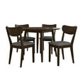 thumbnail image 2 of Hillsdale Furniture San Marino 5 Piece Mid-Mod Round Wood Dining Set, Chestnut, 2 of 5