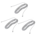 thumbnail image 1 of 3X 9M 30 Pieds RJ11 6P2C Câble Téléphonique Modulaire Fil Blanc, 3 x 6P2C RJ11 Câble Téléphonique, Blanc, 1 of 4