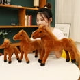 thumbnail image 6 of BESTSKY Horse Toys,32*26cm Cute Pony Toy Horse Stuffed Animal,Gentle Fabric Feel Playful Adjustable Legs Horse,Brown, 6 of 7