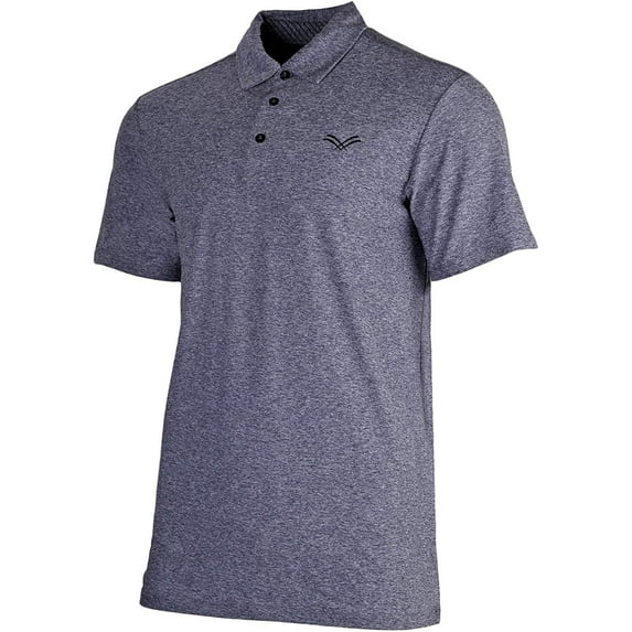 Urban Fox Men's Golf Shirts for Men | Short Sleeve Performance Polo Shirts for Men | Heather Dry Fit | Moisture Wicking | Heathered Navy Small
