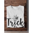 thumbnail image 3 of Trick Or Trear. Spider And Broom T-Shirt Men -Image by Shutterstock, Male Large, 3 of 4