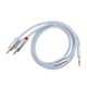 thumbnail image 1 of Cable Adaptador Auxiliar Gloria a 3,5 mm a 2 Conectores RCA Blanco, 1 of 8