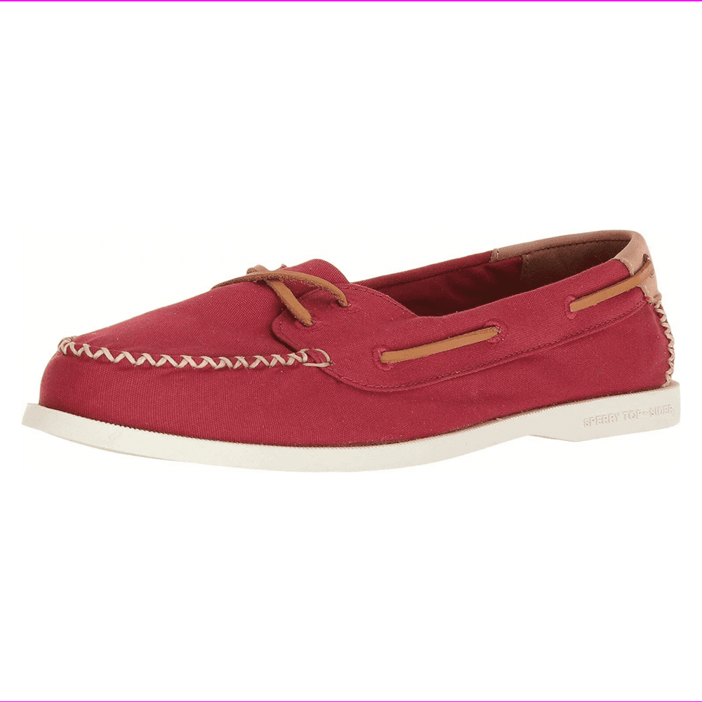 Sperry Top-Sider Women's Authentic Original Venice Boat Shoe, Size: 6, Red Canvas