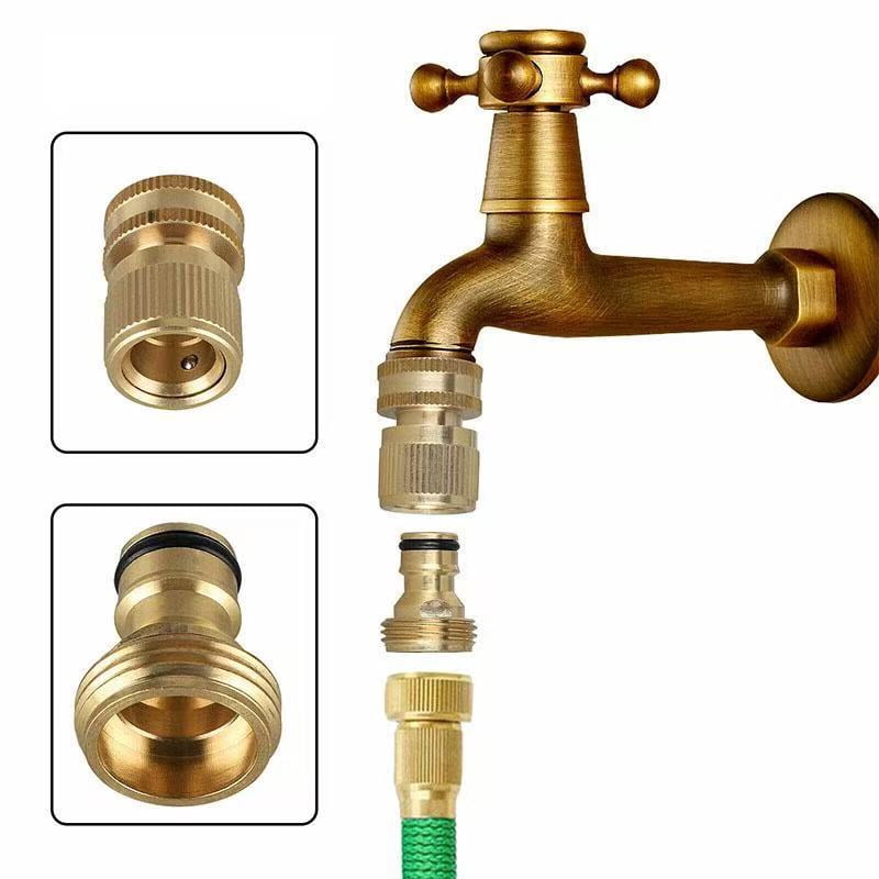 3/4-25 inch Garden Hose Quick Connect Solid Brass Quick Connector