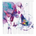 thumbnail image 3 of Ambesonne Butterfly Shower Curtain, Watercolor Art Modern, 69"Wx70"L, Multicolor, 3 of 5