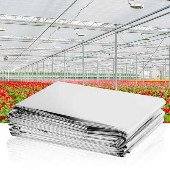 Alupre 2pcs Argent réfléchissant Film Usine Jardin Serre Grow Light Accessoires 210 * 120cm