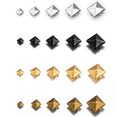 Pyramid Stud Rivet Lohol 1000Pcs Pyramid Studs Rivets Kit, 5 Sizes 4mm-12mm Metal Spikes ...