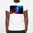thumbnail image 3 of T Shirts for Women,Mens T Shirt,Blue Purple Galaxy Space,M, 3 of 5