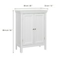 thumbnail image 4 of Teamson Home Stratford Wooden Floor Accent Cabinet with 2 Shelves, White, 4 of 8
