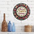thumbnail image 3 of Merry Christmas Round Wall Clock Battery Operated Silent Non-Ticking Bedroom Office Kitchen Home School Decor 10"(Gold), 3 of 10