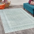 thumbnail image 2 of Geometric Decorative Rug, Abstract Design Lattice Print of Vintage Mesh Grid Intersecting Artwork, Quality Carpet for Bedroom Dorm and Living Room, 6 Sizes, Dark Sea, by Ambesonne, 2 of 4