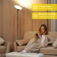 thumbnail image 4 of OUTON LED Torchiere Floor Lamp, Super Bright Dimmable Modern Standing Lamp with Remote Control, 4 Color Temperature, Tall Lamp for Living room, Bedroom, Black, 4 of 7