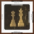 thumbnail image 5 of Art.com Grunge Illustration Of King And Queen Chess Figures Premium Giclee Print by pashabo, Brown Frame Wall Art, 21" x 21", 5 of 5