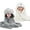 White + Grey, variant on Yiliangx 2 PCS Hooded Towels Bath Towels for Kids Toddler Infant Boy and Girl Shower Gifts Cartoon Animal Absorbent Soft Washcloth 31.5 X 31.5 Inch