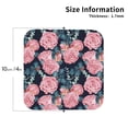 thumbnail image 2 of Lsque Rose Flowers Pattern 4" Drink Coasters Set of 4, PVC Leather Absorbent Coasters, Table Coaster Set Decorative Coffee Cup Coasters Housewarming Gift -Square, 2 of 6