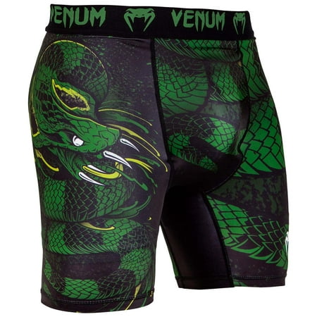 Venum Men's Green Viper Compression Shorts MMA BJJ