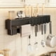 thumbnail image 5 of Soporte de Pared Multifuncional para Cuchillos | Estante de Cocina Sin Agujeros | Jaula para Palillos | Soporte Integrado para Cuchillos de Cocina | Estantes de Almacenamiento Modernos | Hierro Negro, 5 of 6