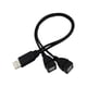 thumbnail image 4 of USB One 2 en 1 macho dos hembras datos dos en uno doble cabeza hembra carga USB expansión, 4 of 5