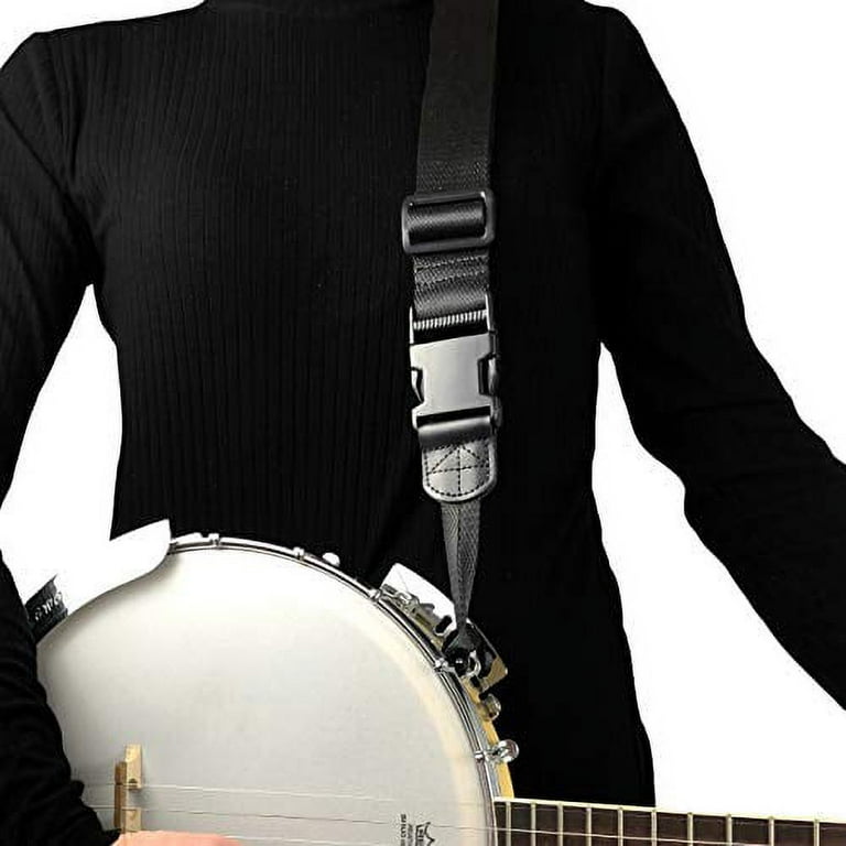 Perri's Neoprene Banjo Strap Black 3.5 in.