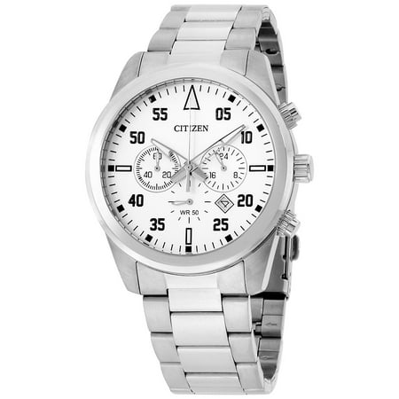 Citizen Chronograph White Dial Stainless Steel Men's Watch AN8090-56A
