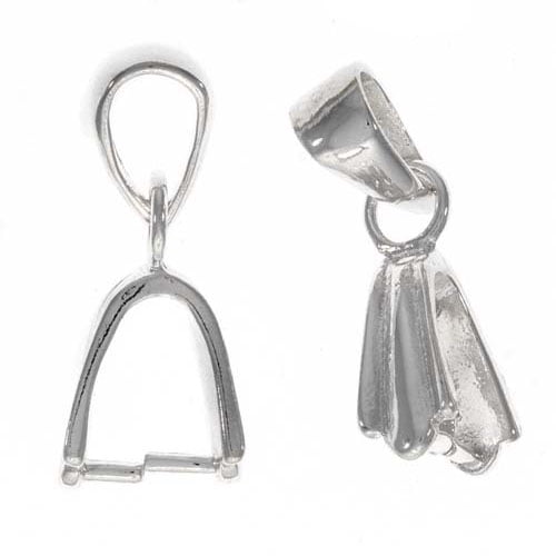 Sterling Silver Swinging 2 Part Pinch Bail For Pendant 1 Com - How To Make Silver Bails For Pendants